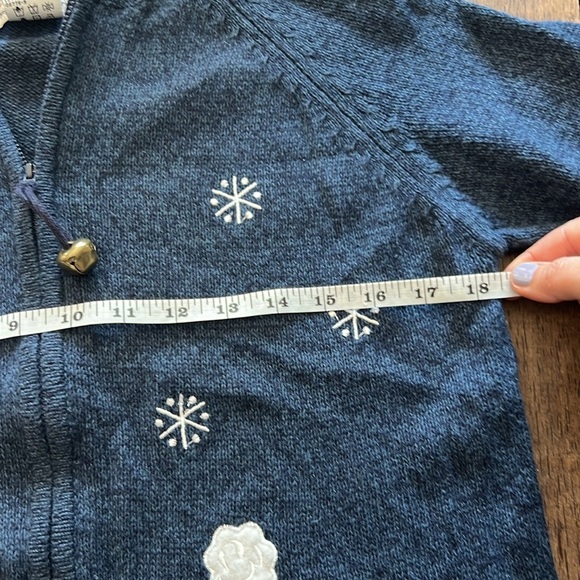 Vintage Tiara International Blue Christmas Collection Snowman Sweater Small - Picture 5 of 5